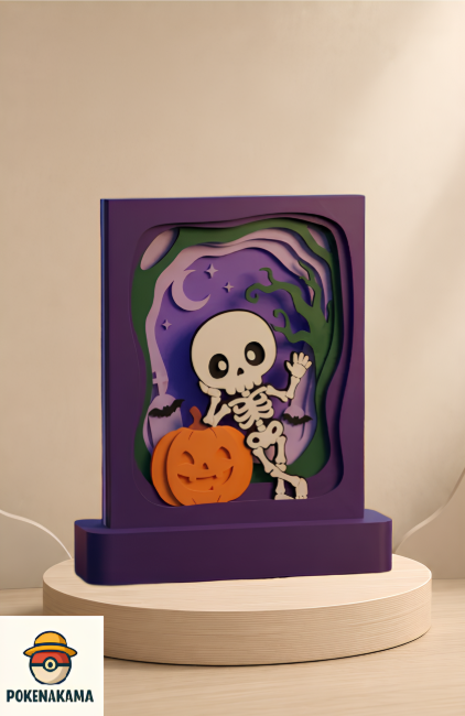 DIORAMA ESQUELETO HALLOWEEN